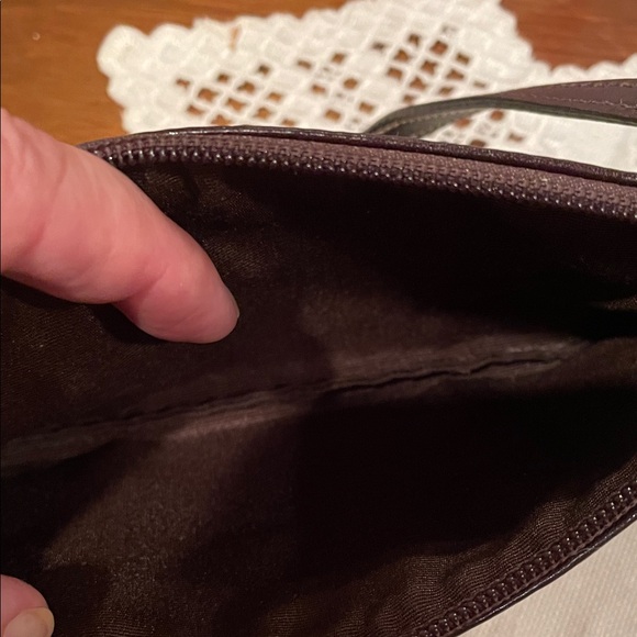 Coach Gold and Brown Patchwork Wristlet - Picture 4 of 4